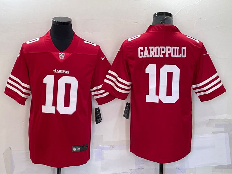 Men San Francisco 49ers 10 Garoppolo Red New 2022 Nike Limited Vapor Untouchable NFL Jersey
